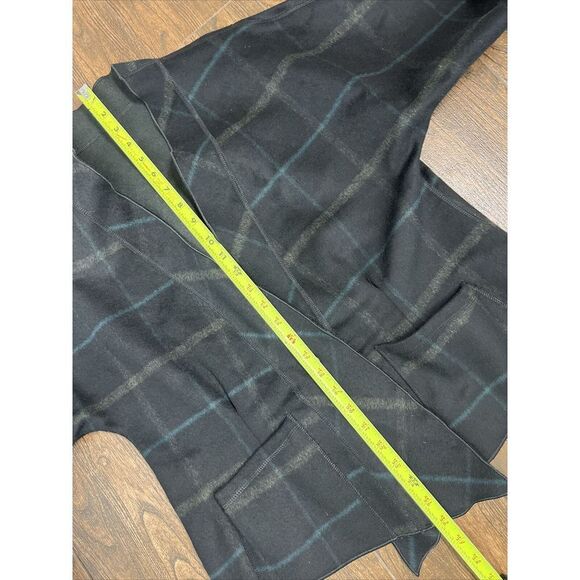 BABETTE SF BLACK PLAID BOILED WOOL BLEND SINGLE BUTTON PLEATED SLEEVE JACKET S - Picture 14 of 16